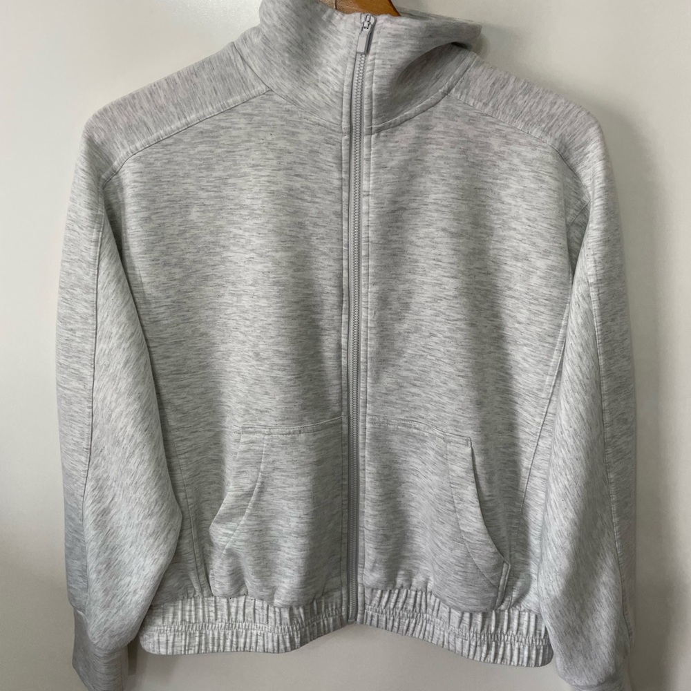 Yogalicious Scuba Muse Full Zip Jacket Heather Gray Womens S Gorpcore Athletic